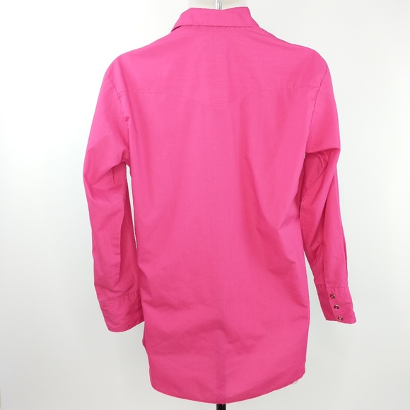 H bar C Western Shirt w/ Red Pearl Snaps - Picture 2 of 5